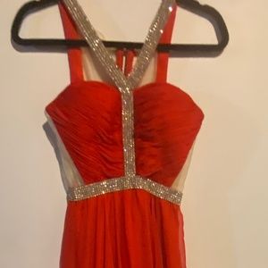 Fire red beauty prom dress